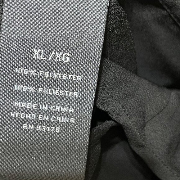 Chelsea & Theodore Tank Top Blouse V-Neck Layered Hem Black XL Extra Large - Picture 6 of 6